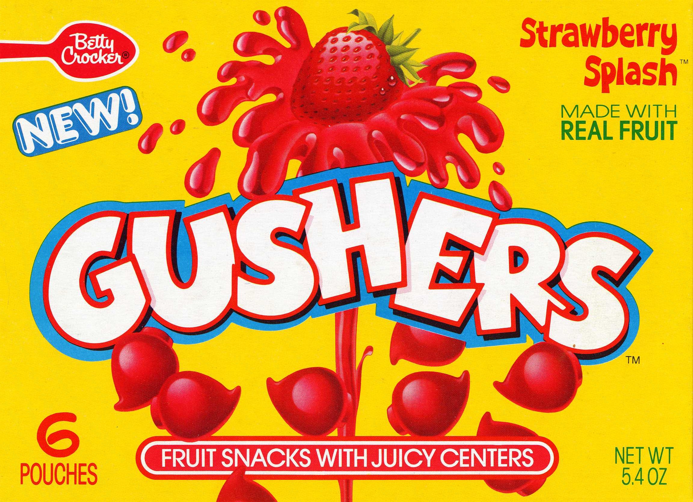 Gushers Strawberry Splash package from 1991