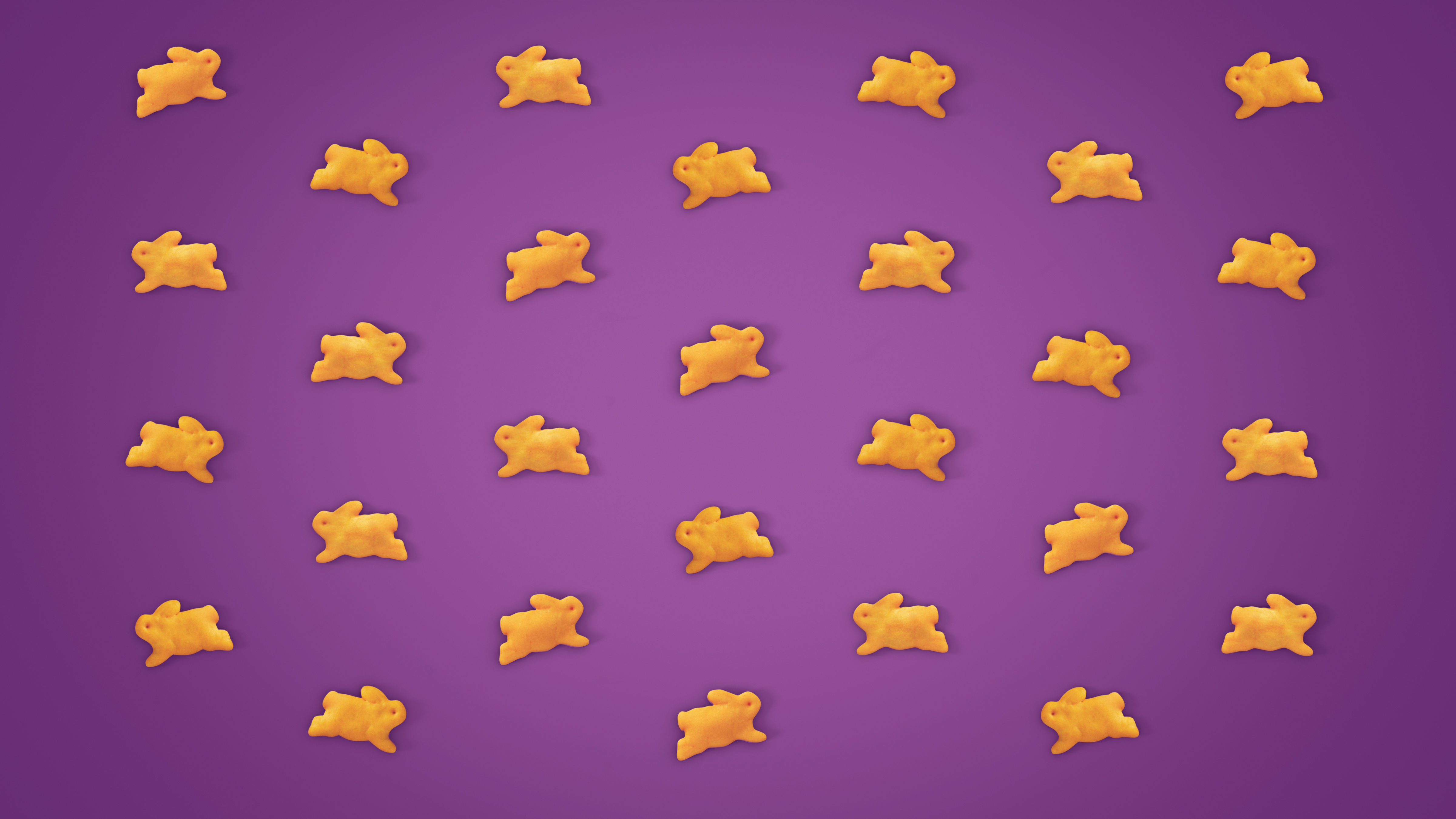 Annie's Cheddar Bunnies on purple background