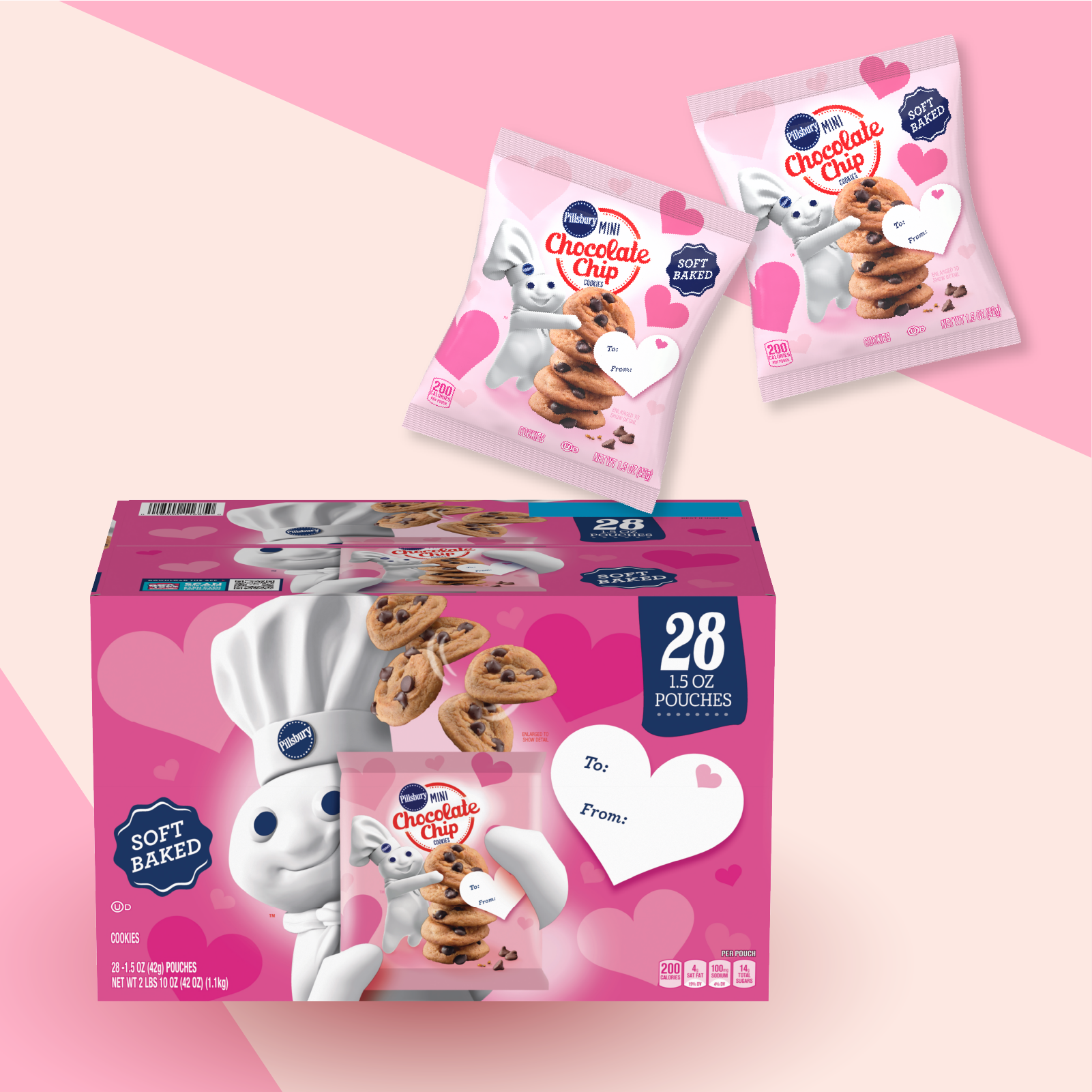 Pillsbury Soft-Baked Mini Chocolate Chip Cookies Signable Pouches