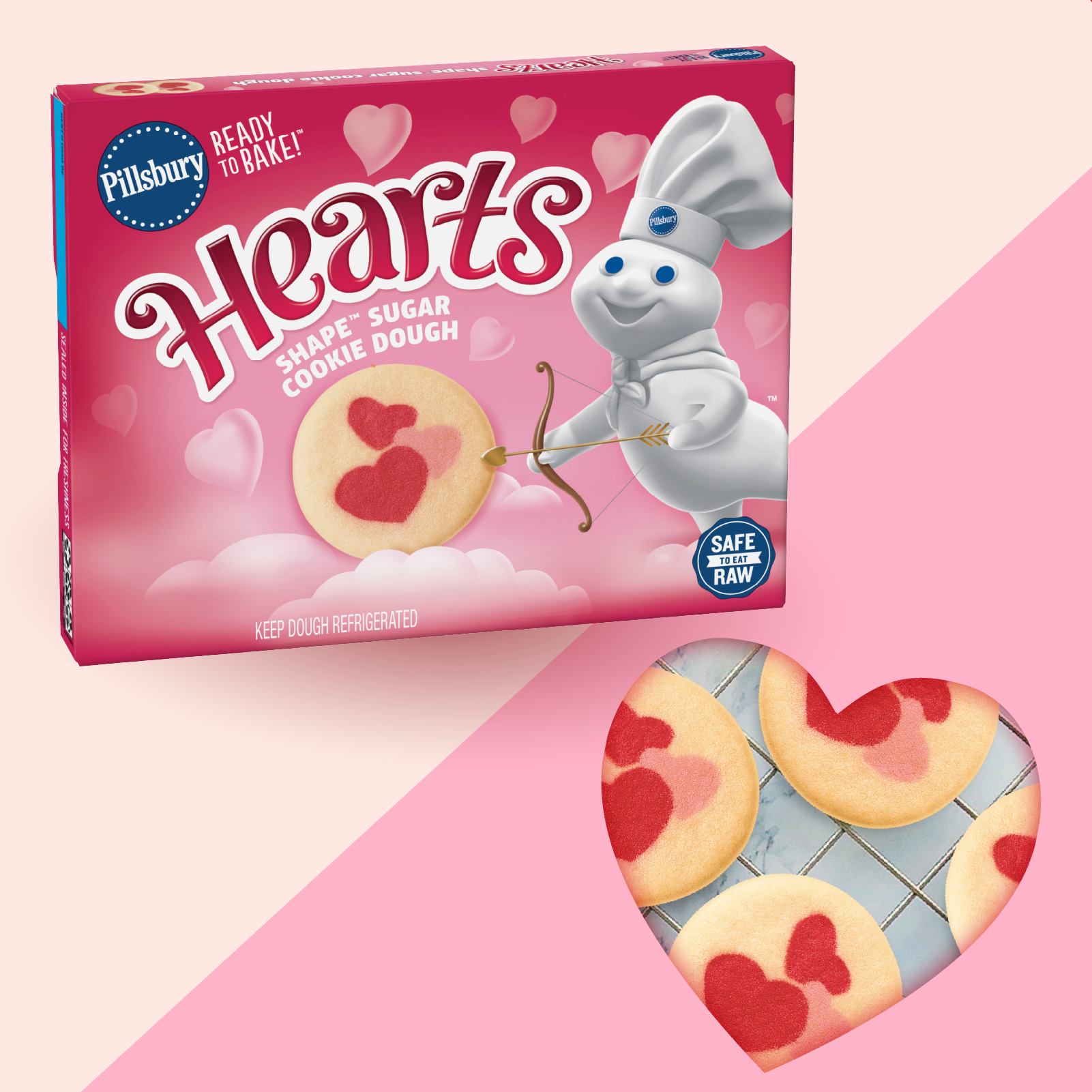 Pillsbury Hearts Ready-To-Bake Sugar Cookie Dough